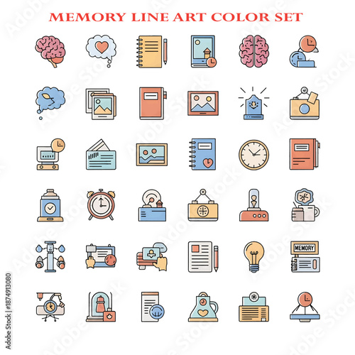 Memory Concept Background Representing Thoughts and Reminiscence