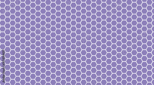 Hexagon Vector Background Pattern in greyscale, panoramic format. Panorama of White background or abstract seamless pattern hexagon for wallpaper shape honeycomb concept.
