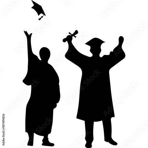 Celebrating Graduation Illustration