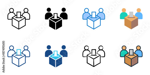 Challenger icons set multiple style collection. Editable stroke 
