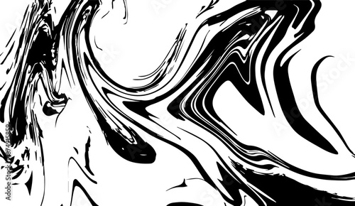 Abstract softy digital panoramic white and black background made. interweaving curved shapes. Illustration.