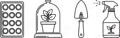 Gardening tools and plant propagation line seedling tray