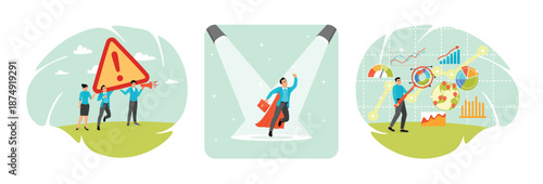 Beware warning concept. The best successful candidate. Research analysis report.