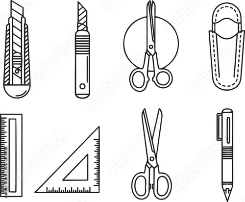 Stationery and cutting tools line craft knife box cutter