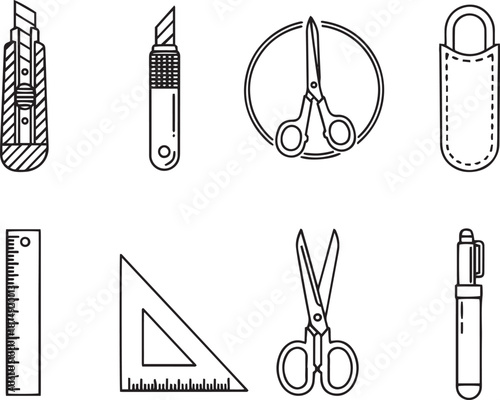 Stationery and drafting tools line cutter utility knife