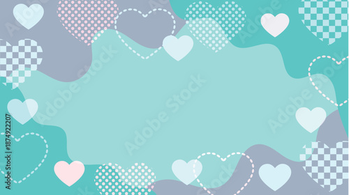 バレンタイン　ハート　素材　模様　背景