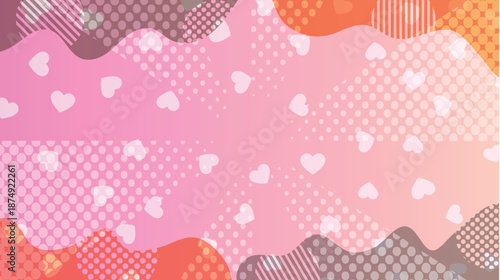 バレンタイン　ハート　素材　模様　背景