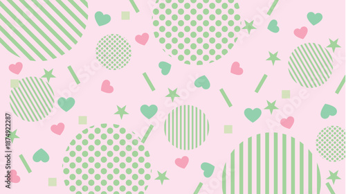 ポップ　ピンク　抽象的　模様　背景