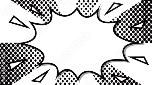 吹き出し　太陽　モノクロ　背景