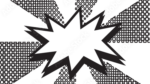 吹き出し　太陽　モノクロ　背景