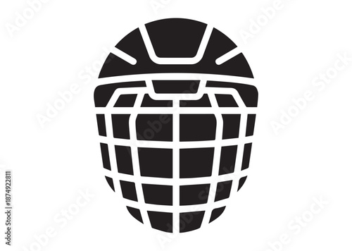 Hockey Helmet icon, Hockey Helmet solid vector