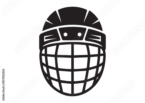 Hockey Helmet icon, Hockey Helmet solid vector