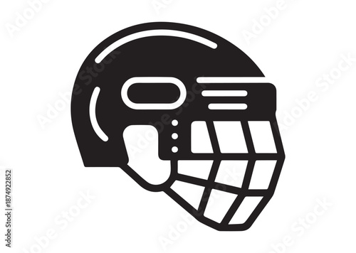 Hockey Helmet icon, Hockey Helmet solid vector