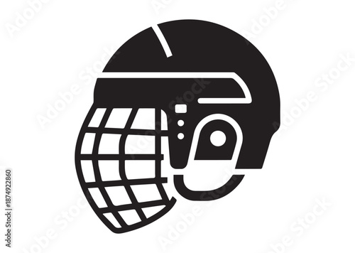 Hockey Helmet icon, Hockey Helmet solid vector