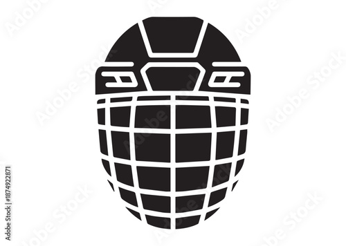 Hockey Helmet icon, Hockey Helmet solid vector