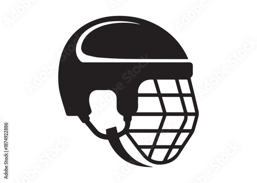 Hockey Helmet icon, Hockey Helmet solid vector