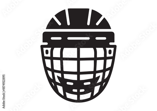 Hockey Helmet icon, Hockey Helmet solid vector