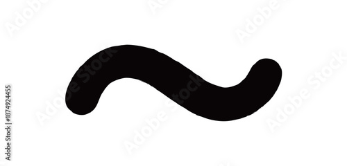 符号波浪矢量书法手写毛笔字
