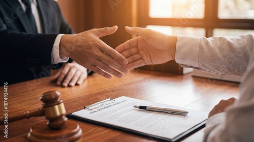 Business handshake agreement lawyer contract meeting negotiation success business handshake agreement lawyer office contract