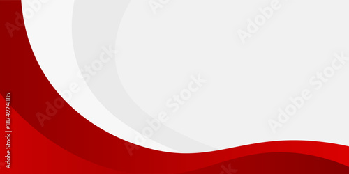 Red curve vector on white background. With subtle wavy nuances, suitable for banners, flyers, modern backgrounds and business presentation use.