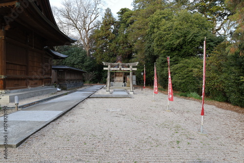 A Japanese shrine: a scene of the precincts of Matsue-jinja Shrine in Matsue City in Shimane Prefecture