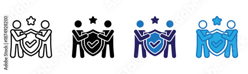 Integrity Icon Multi Style Vector Illustration