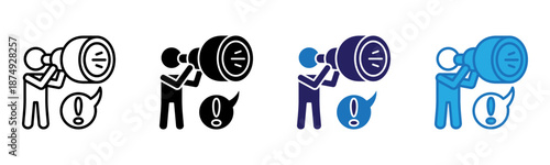 Regard Icon Multi Style Vector Illustration