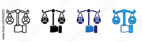 Ubbiased Icon Multi Style Vector Illustration