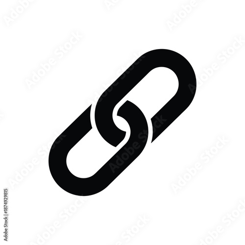 a black chain link on a white background