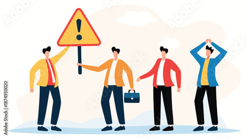 Important announcements, interests or warnings. Caution or business warning. Discussion caution fact and voice.