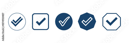 Geometric Check Mark Style Sampler