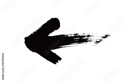 符号箭头向左矢量书法手写毛笔字
