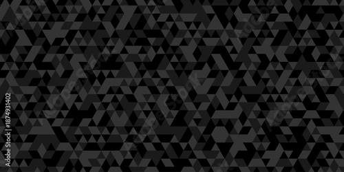 Abstract geometric wall tile and metal cube background triangle wallpaper. Seamless geometric pattern low polygon backdrop background. Gray diamond overlap polygonal background.