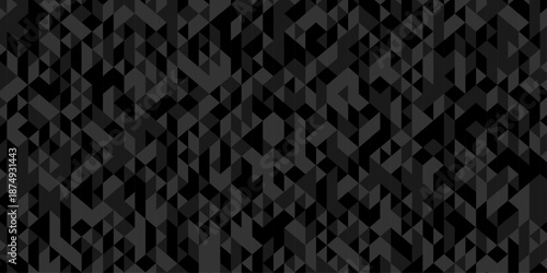 Abstract geometric wall tile and metal cube background triangle wallpaper. Seamless geometric pattern low polygon backdrop background. Gray diamond overlap polygonal background.