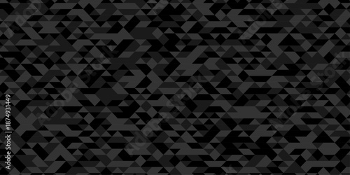 Abstract geometric wall tile and metal cube background triangle wallpaper. Seamless geometric pattern low polygon backdrop background. Gray diamond overlap polygonal background.