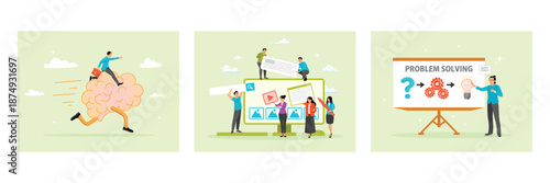 Brain intelligence concept. Optimizing or creating site templates. Problem solving skills.