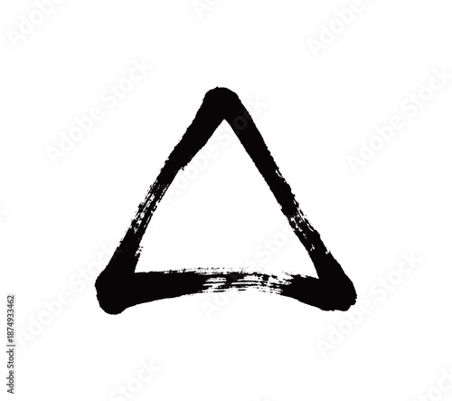 符号三角矢量书法手写毛笔字
