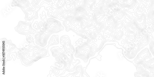 Black and white lines seamless Topographic map patterns, topography line map. Vintage outdoors style. The stylized height of the topographic map contour in lines and contours isolated on transparent.