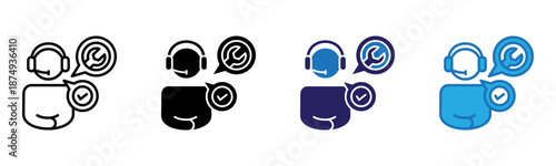 Service Icon Multi Style Vector Illustration