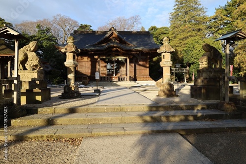 A Japanese shrine: a scene of the precincts of Matsue-jinja Shrine in Matsue City in Shimane Prefecture