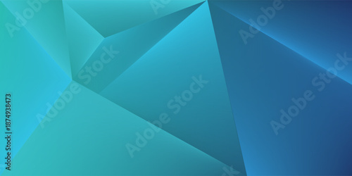 Abstract background with blue and teal colors. The background features a gradient and textured style with overlapping geometric shapes. Minimal abstract gradient geometric vector background