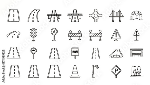 Collection of Road Signs and Symbols.