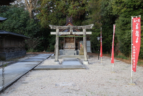  A Japanese shrine: a scene of the precincts of Matsue-jinja Shrine in Matsue City in Shimane Prefecture