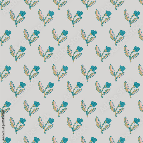 Minimal Cottage Floral Sprig Pattern