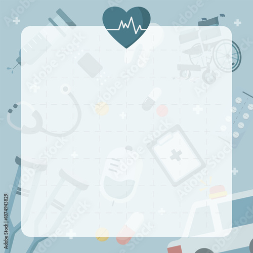 background for hospital and healthcare, illustration for hospital and healthcare post template