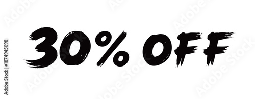 30% off矢量书法手写毛笔字
