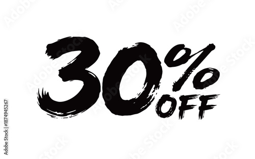 30% off矢量书法手写毛笔字
