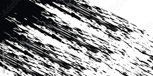 Dynamic Black Diagonal Brush Strokes on White Background