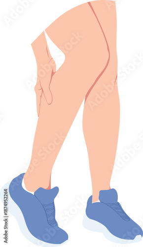 Leg Pain and Muscle Cramp Concept
