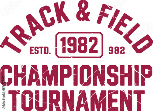 Red Track and Field Championship Tournament 1982 Text